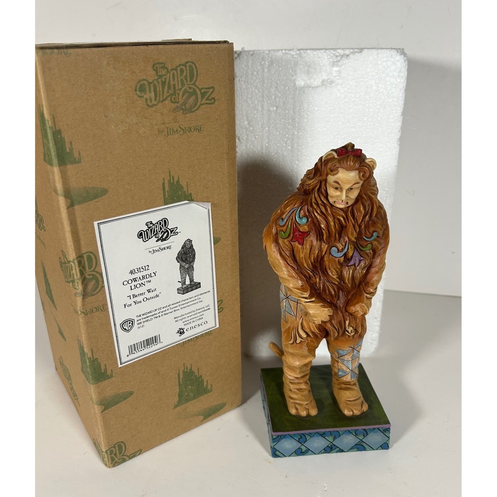 Jim Shore Wizard of Oz Cowardly Lion - I Better Wait For You Outside NEW In Box
